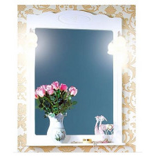 Зеркало с подсветкой 70 см белое Бриклаер Анна 75